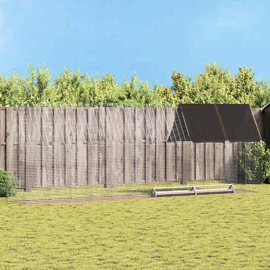 Vidaxl - Cage à poules 2 pcs Argenté 600 x 100 x 210 cm Acier galvanisé vidaXL 3394431 - Image 1