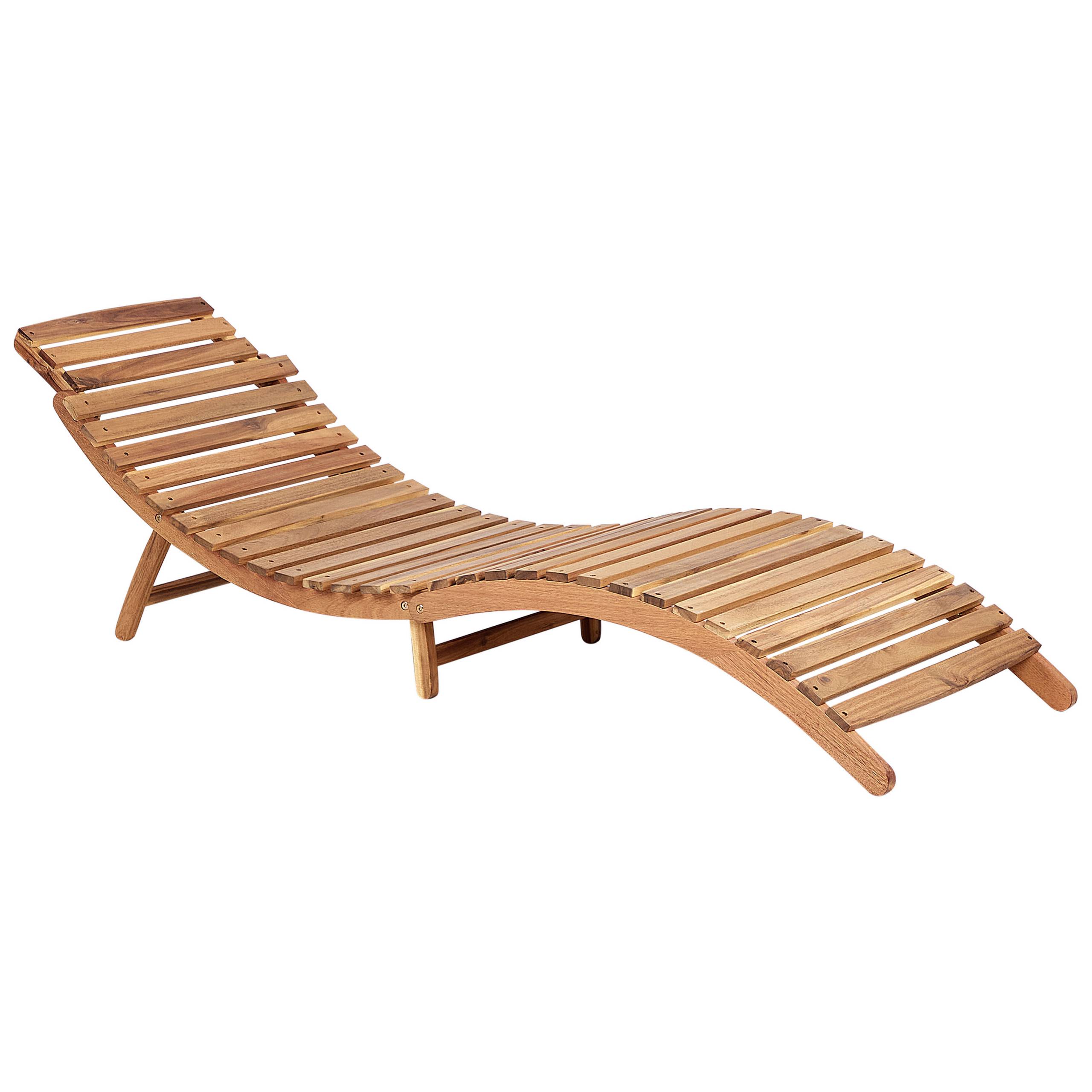 Beliani - Chaise longue Acacia Gris LUINO - Beliani - Image 5