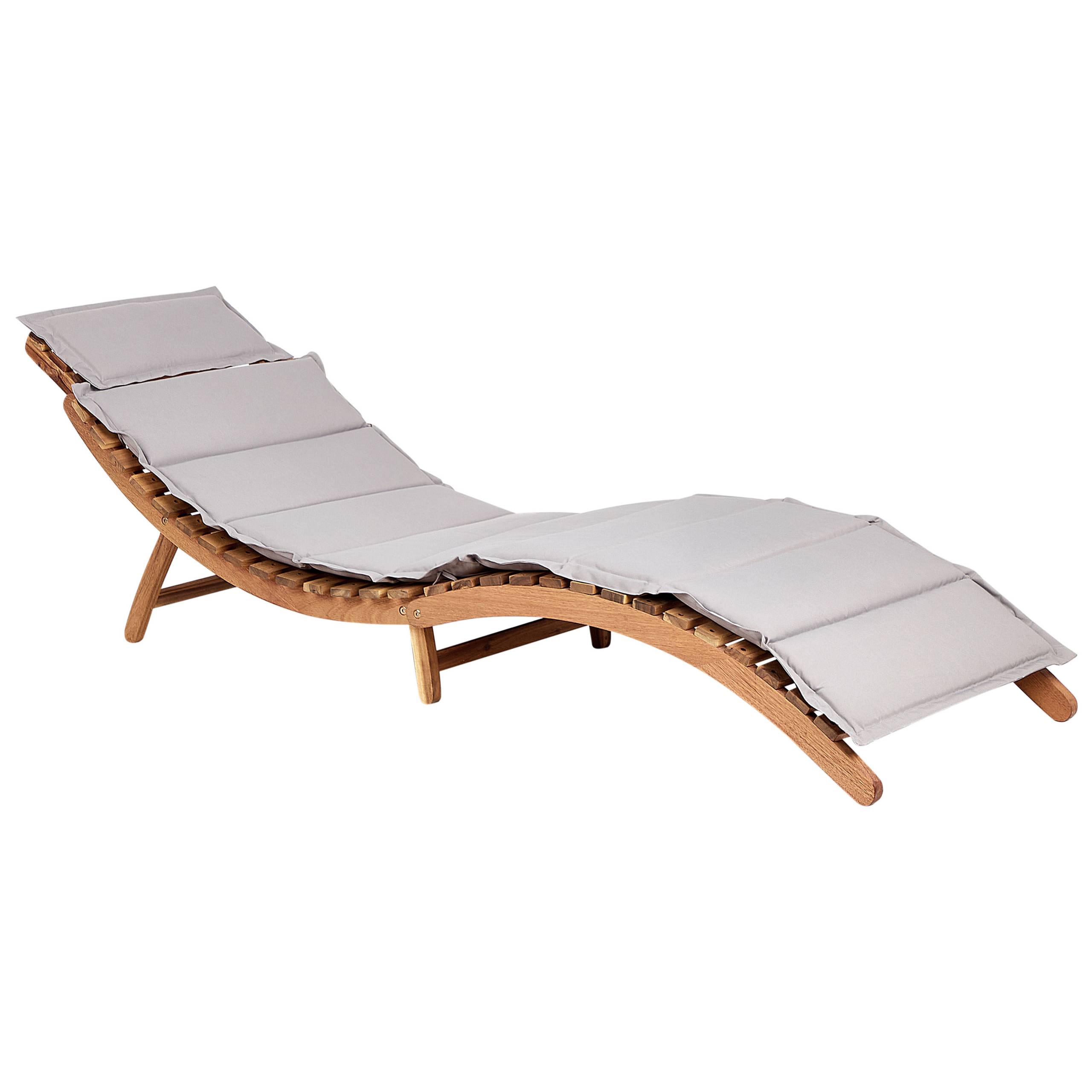 Beliani - Chaise longue Acacia Gris LUINO - Beliani - Image 2