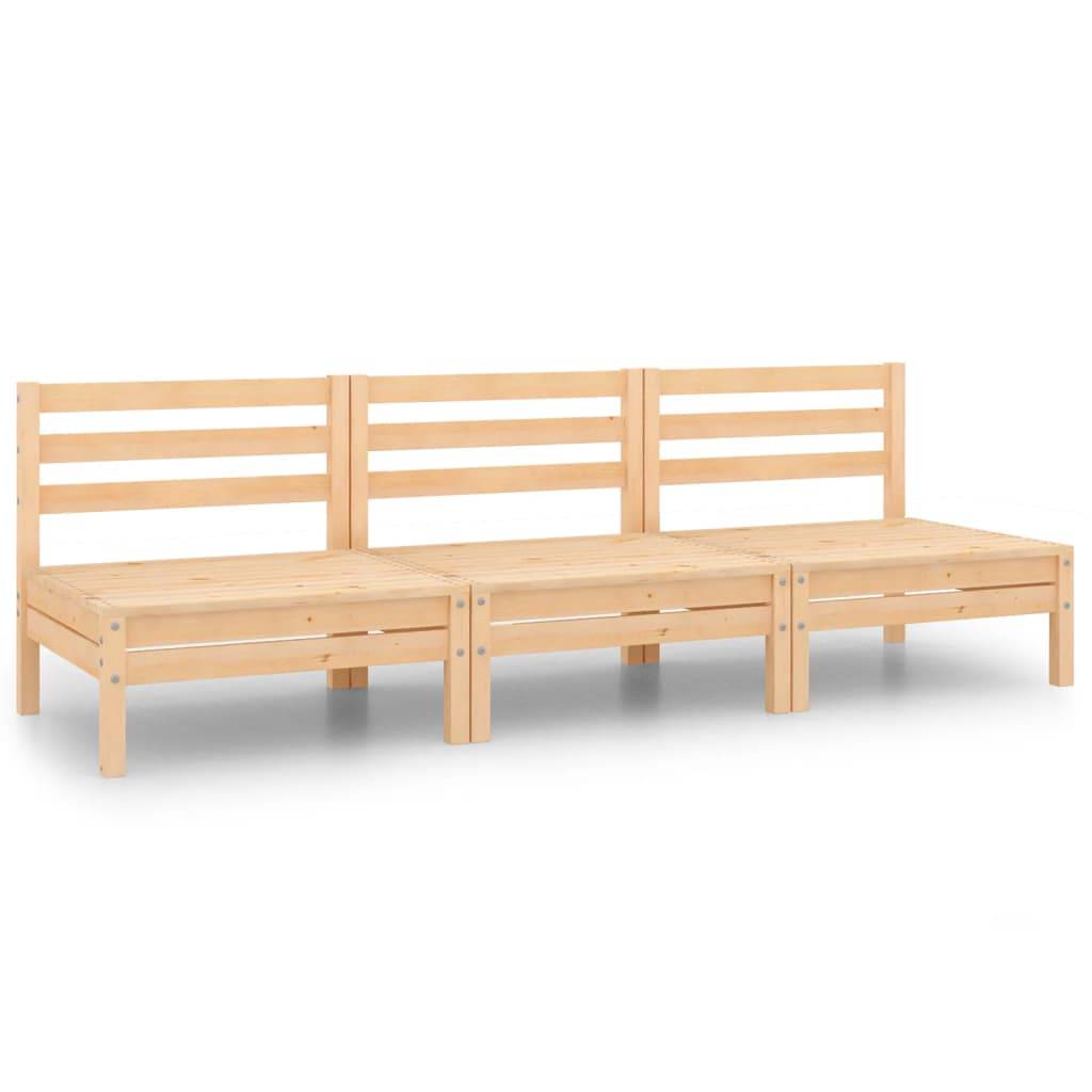 Helloshop26 - Salon de jardin meuble d'extérieur ensemble de mobilier 3 pièces bois de pin massif - Image 1