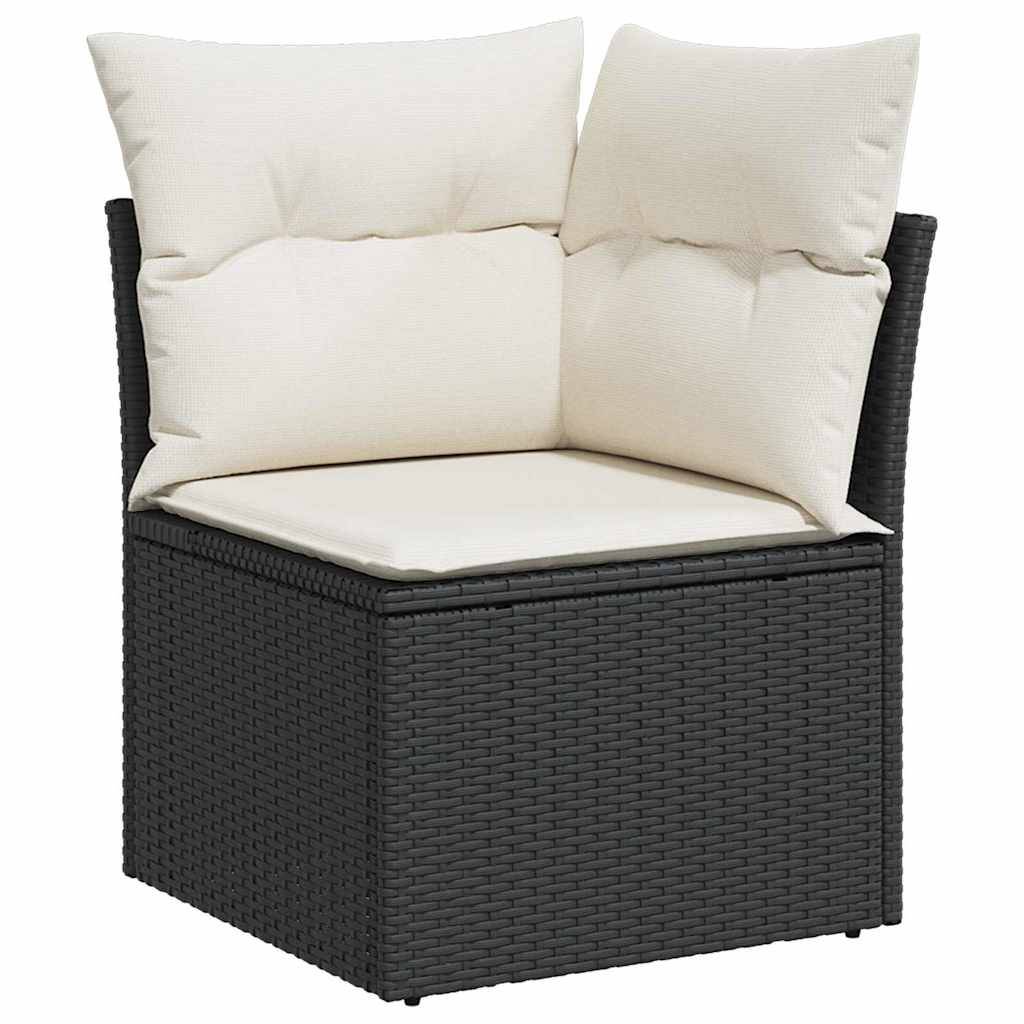 ComfortXL - Petit Salon de Jardin 5 Pièces Résine Tressée et Acacia pour Balcon avec Rangement Noir – ComfortXL Outdoor Living - Image 7