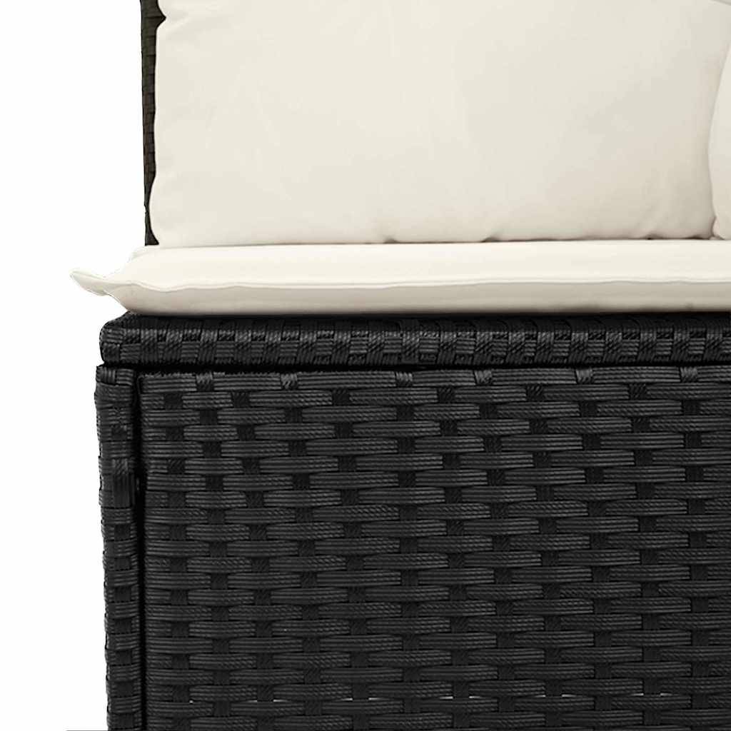 ComfortXL - Petit Salon de Jardin 5 Pièces Résine Tressée et Acacia pour Balcon avec Rangement Noir – ComfortXL Outdoor Living - Image 9