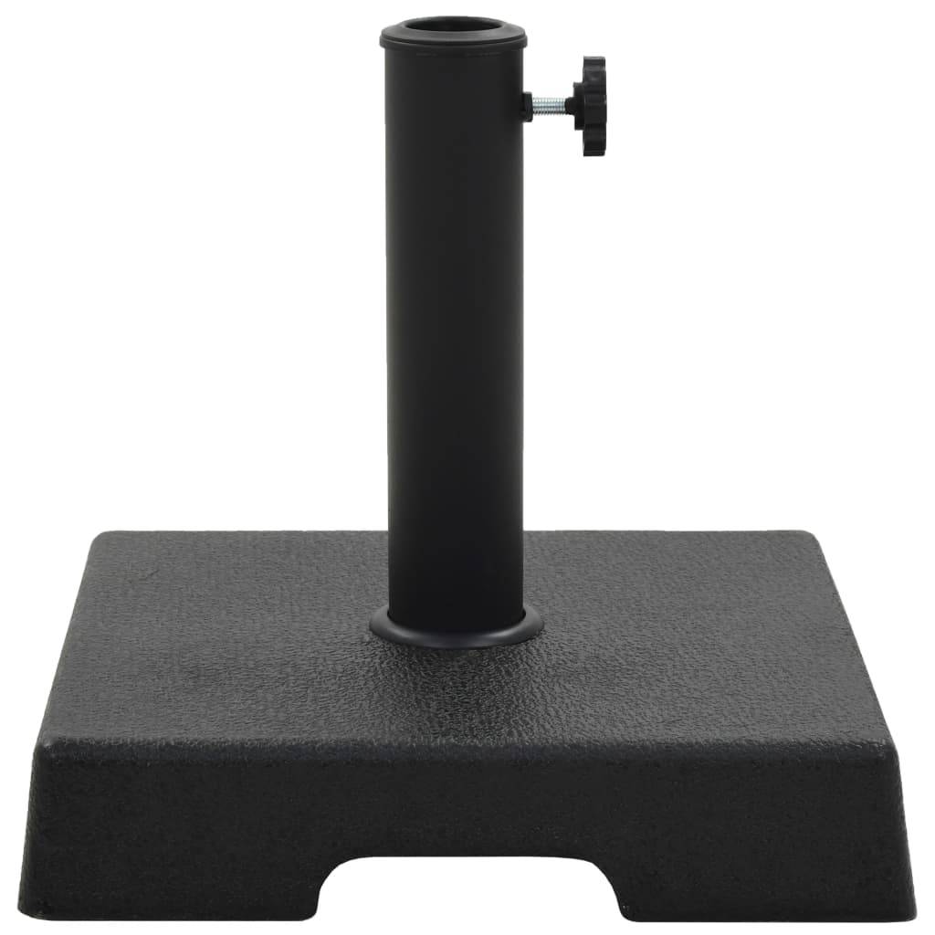 Helloshop26 - Socle pied de parasol résine carré diamètre de 38 et 48 mm noir 8kg - Image 2