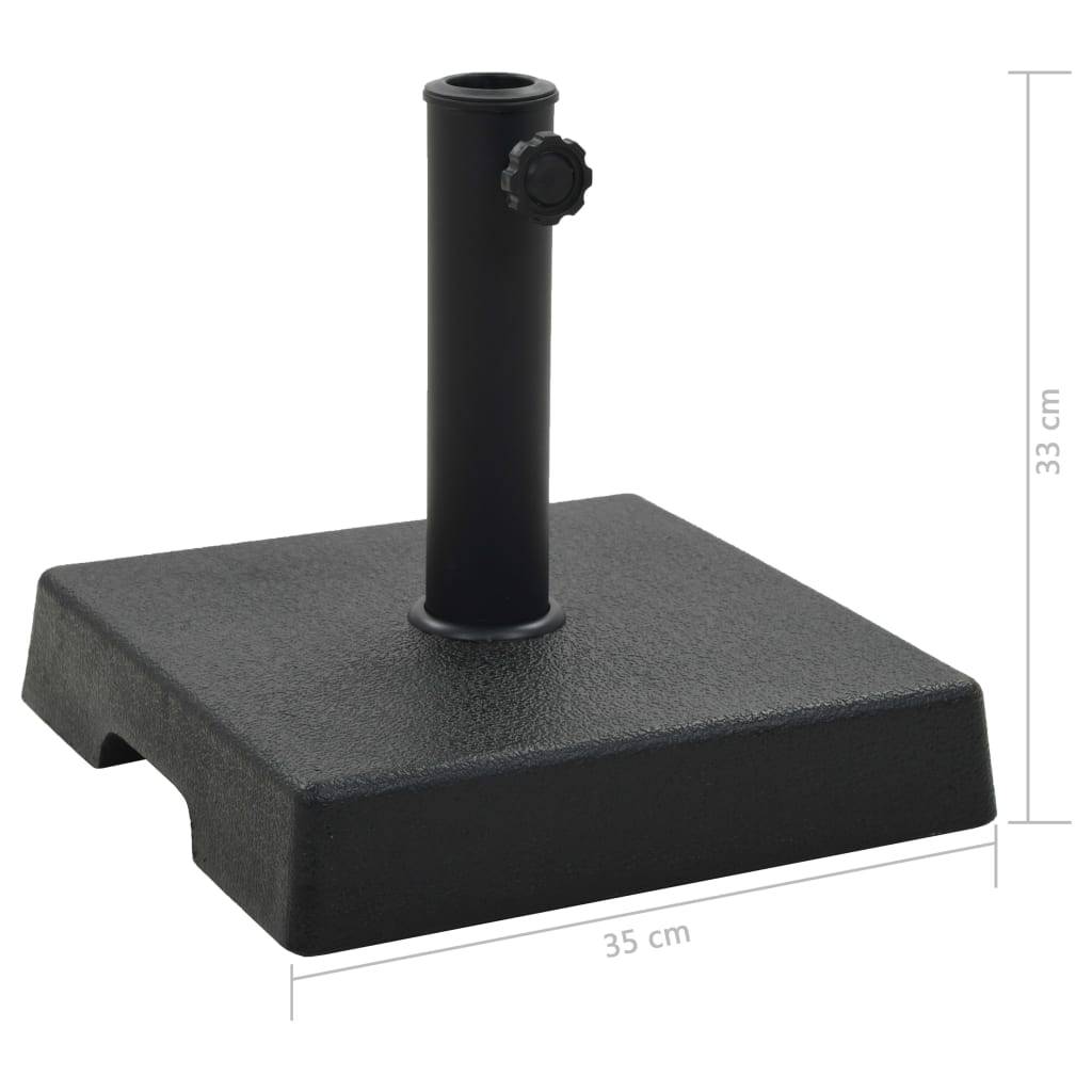 Helloshop26 - Socle pied de parasol résine carré diamètre de 38 et 48 mm noir 8kg - Image 6