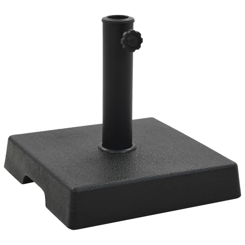 Helloshop26 - Socle pied de parasol résine carré diamètre de 38 et 48 mm noir 8kg - Image 1