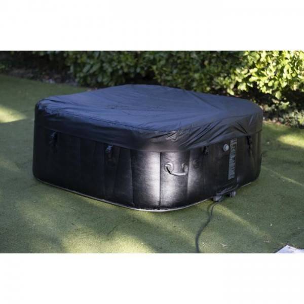 Spa gonflable avec bandeau LED SUNSPA - AC02-LED - 185 x 65 cm - 6 places - Carré (Avec filtre, cadenas, tapis de sol et - Image 3
