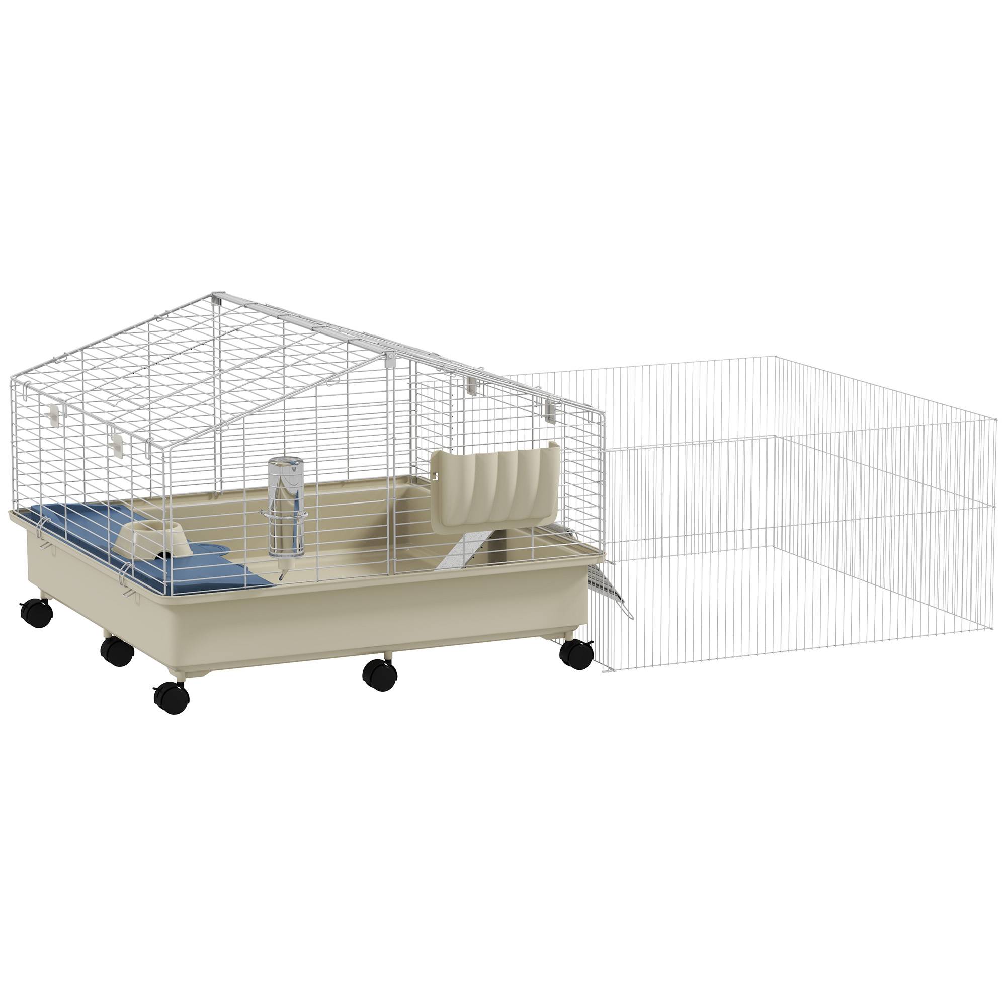 Sans Marque - Cage petits animaux balcon rampe mangeoire biberon 2 niveaux blanc - Image 2