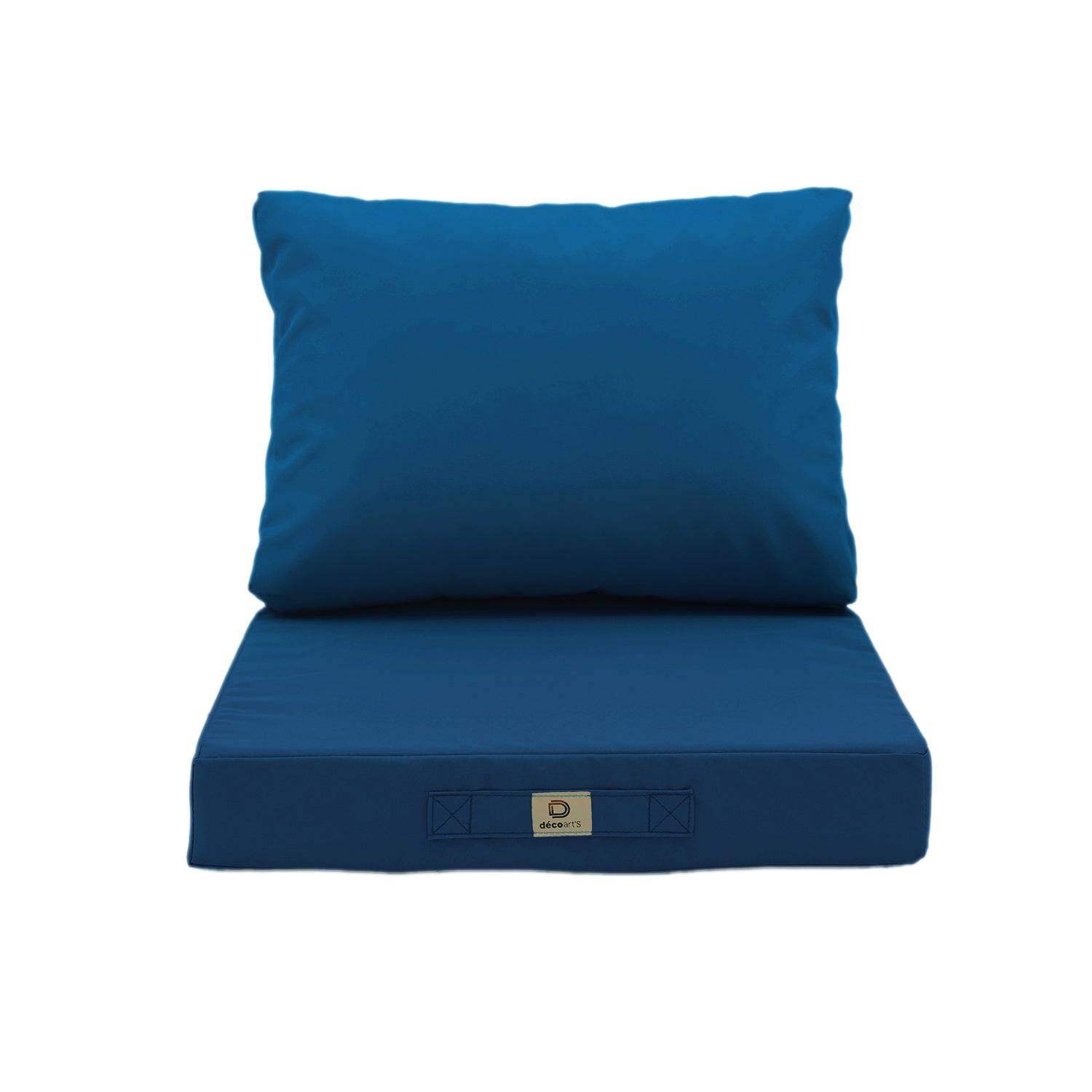 Coussins pour salon de jardin déhoussable 60x70cm Bleu pétrole - Déco arts - Image 6