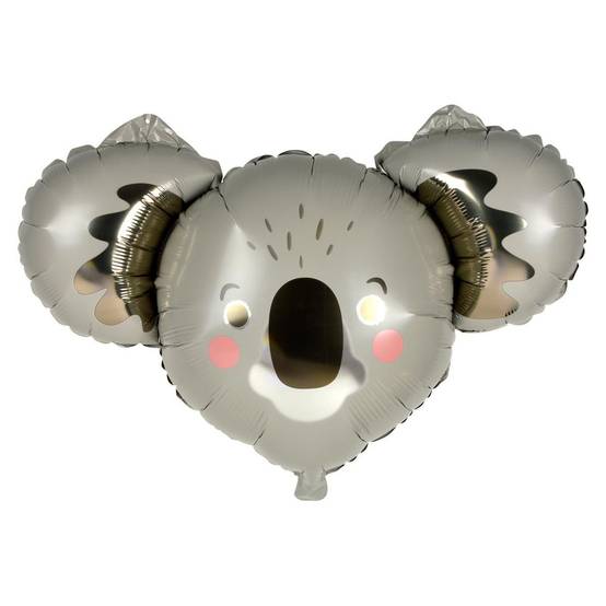 Ballon Gonflable Métallisé "Tête de Koala" 67cm Gris - Image 1