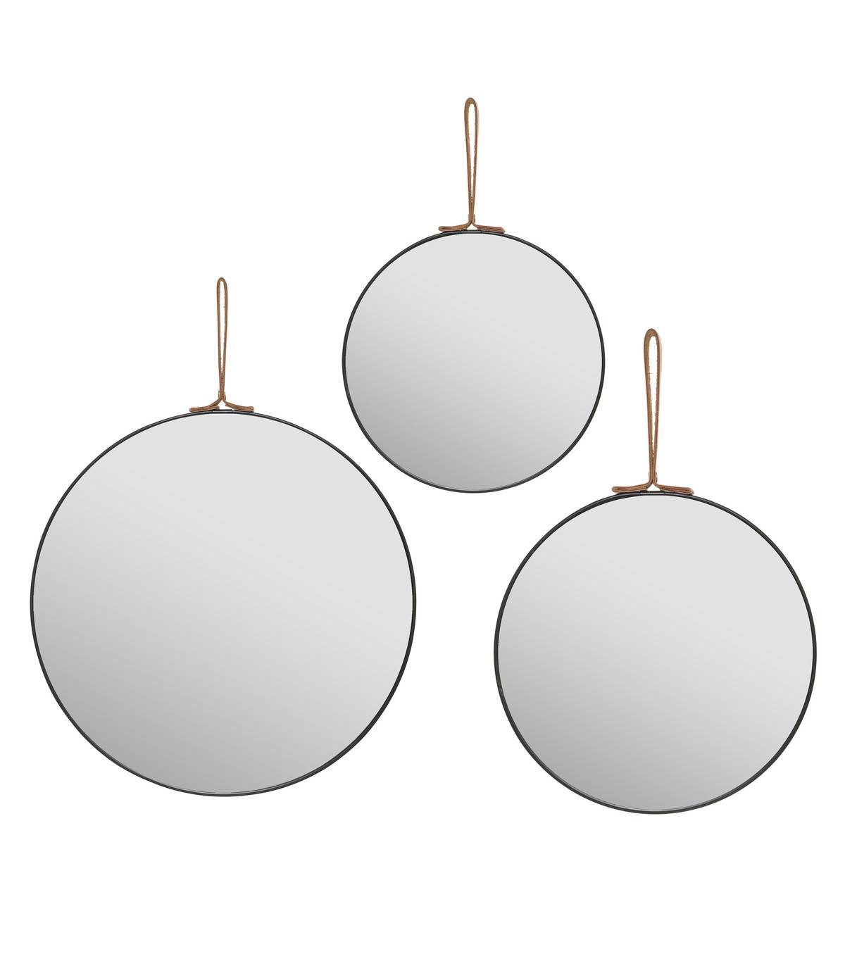 Lot de 3 Miroirs en Verre D 30 D 25 et D 20 cm - Image 1