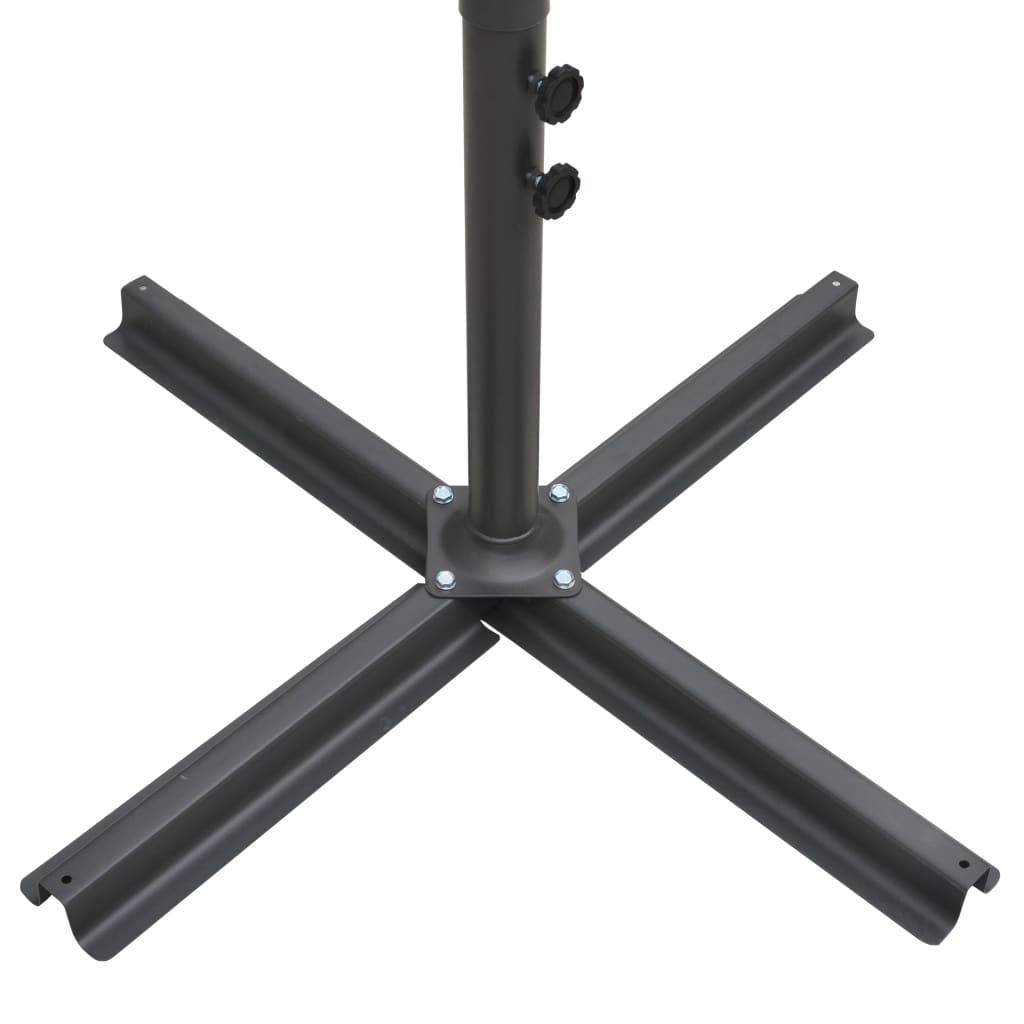 Helloshop26 - Parasol d'extérieur double avec mât en acier 250 x 250 cm taupe - Image 5