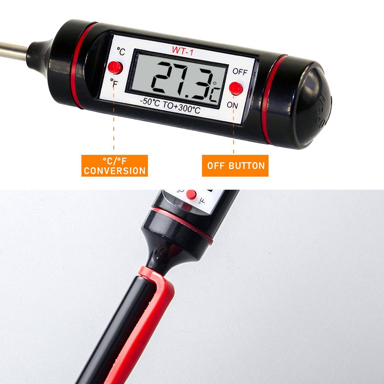 Thermomètre de cuisine - Thermomètre alimentaire - Thermomètre à longue aiguille en métal - Pour la cuisine et la cuisine en extérieur-Lytech - Image 4