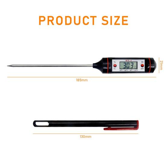 Thermomètre de cuisine - Thermomètre alimentaire - Thermomètre à longue aiguille en métal - Pour la cuisine et la cuisine en extérieur-Lytech - Image 2