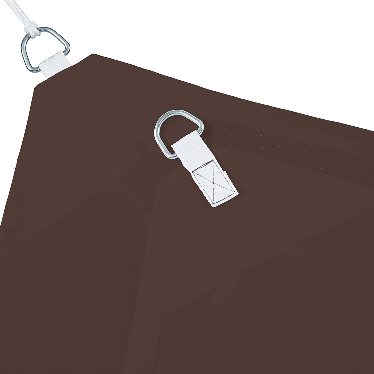 Helloshop26 - Voile d'ombrage rectangle 2 x 4 m brun - Image 3