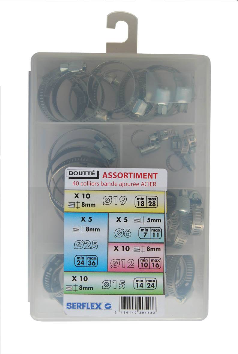Boutte - Lot de 40 colliers bande ajourée BOUTTE