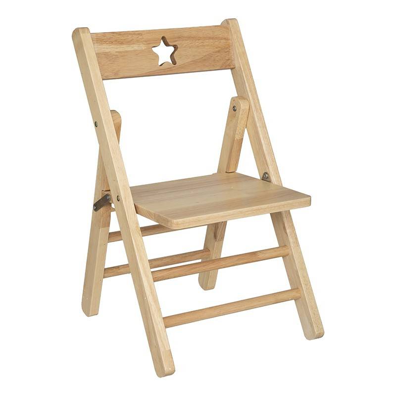 Chaise enfant pliante en bois coloris naturel Atmosphera - Image 1