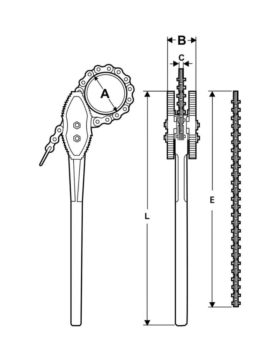 Serre tube à chaine 6' mors reversible - VIRAX - 10623 - Image 6