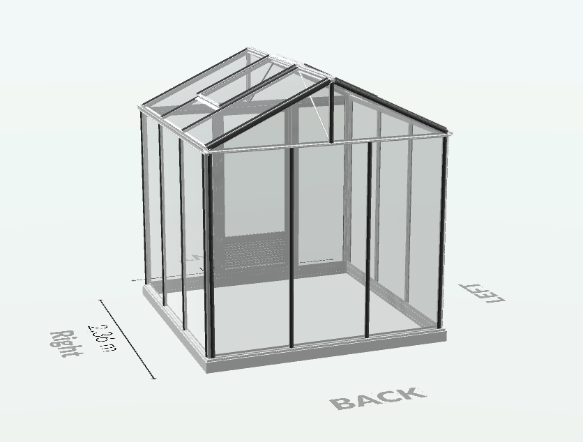 Serre en verre trempé - Euro Maxi - Alu - 5m² - GRIS ALUMINIUM - L'atelier des serres - Image 8