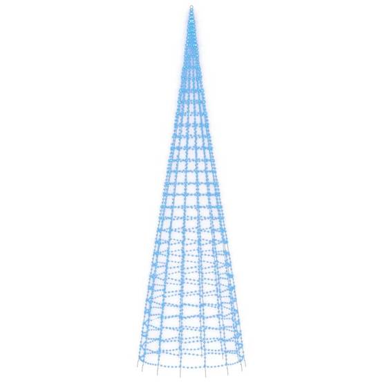 Sapin De Noël - Arbre de Noël lumineux sur mât de drapeau 3000 LED bleu 800 cm - Image 4