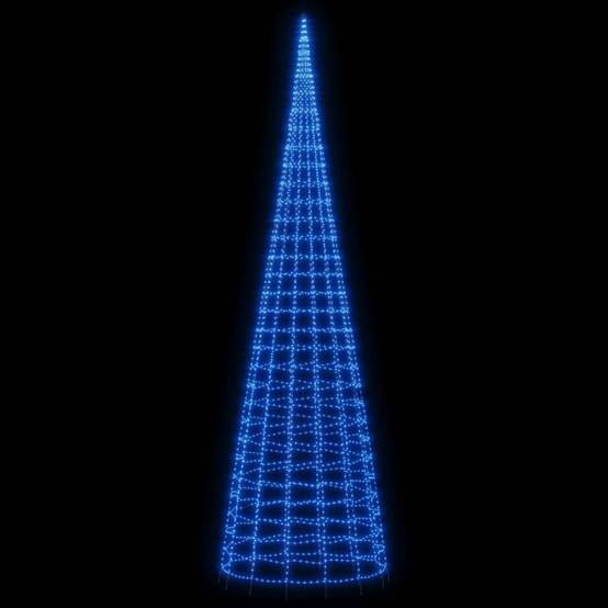 Sapin De Noël - Arbre de Noël lumineux sur mât de drapeau 3000 LED bleu 800 cm - Image 3