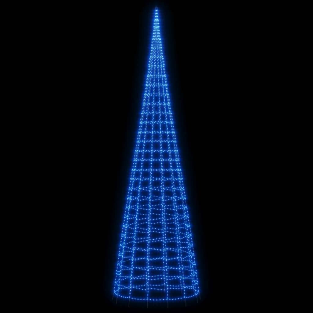 Sapin De Noël - Arbre de Noël lumineux sur mât de drapeau 3000 LED bleu 800 cm - Image 3