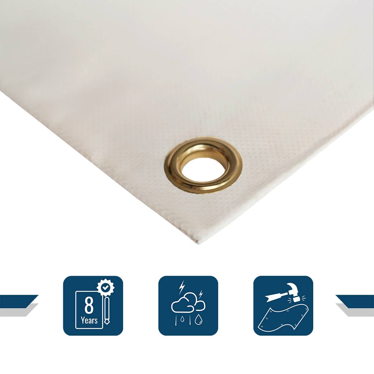 Tecplast - Pack Toile Pergola Blanc Crème 3x4 m + Sandow Gris 20m - Bâche Pergola prête à poser LP640PR Garantie 8 ans TECPLAST - Image 5
