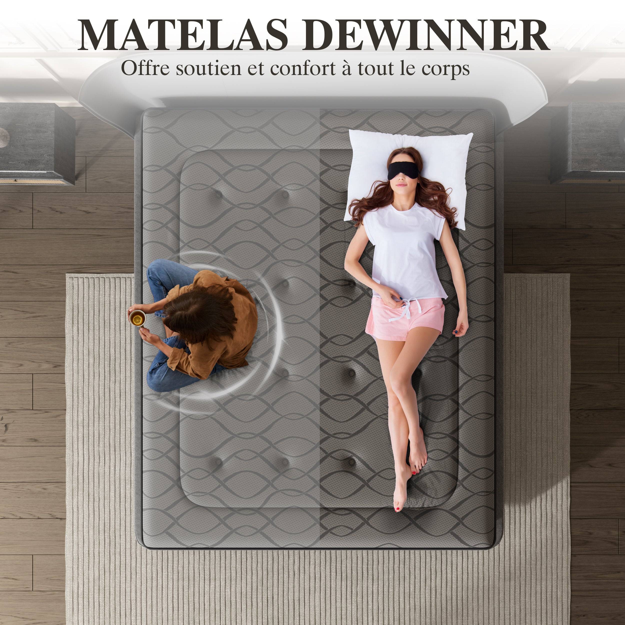 Matelas à Ressorts 140x200cm, 30cm Épaisseur, Matelas de luxe, Confort, 7 Zones Ergonomique - Image 6