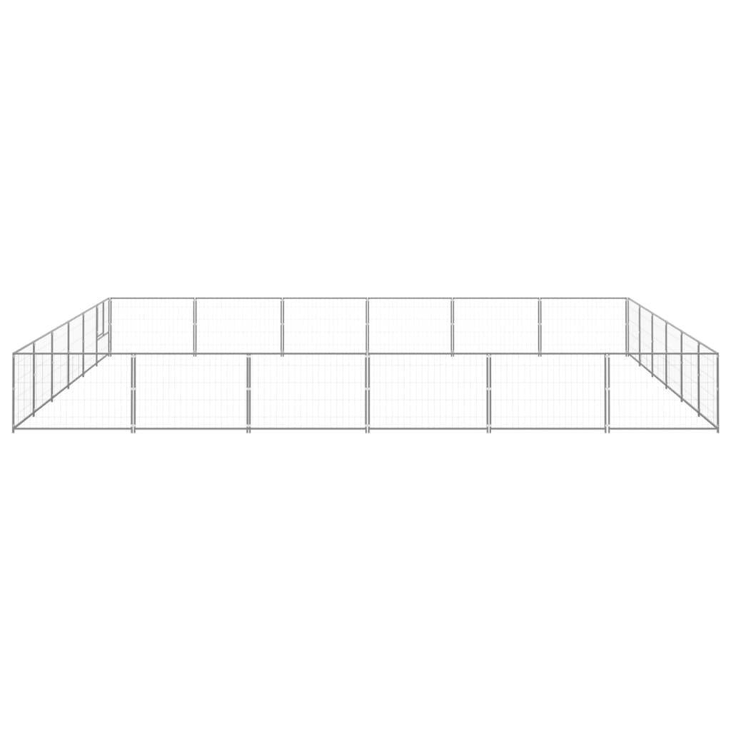 Helloshop26 - Chenil extérieur cage enclos parc animaux chien argenté 36 m² acier - Image 3