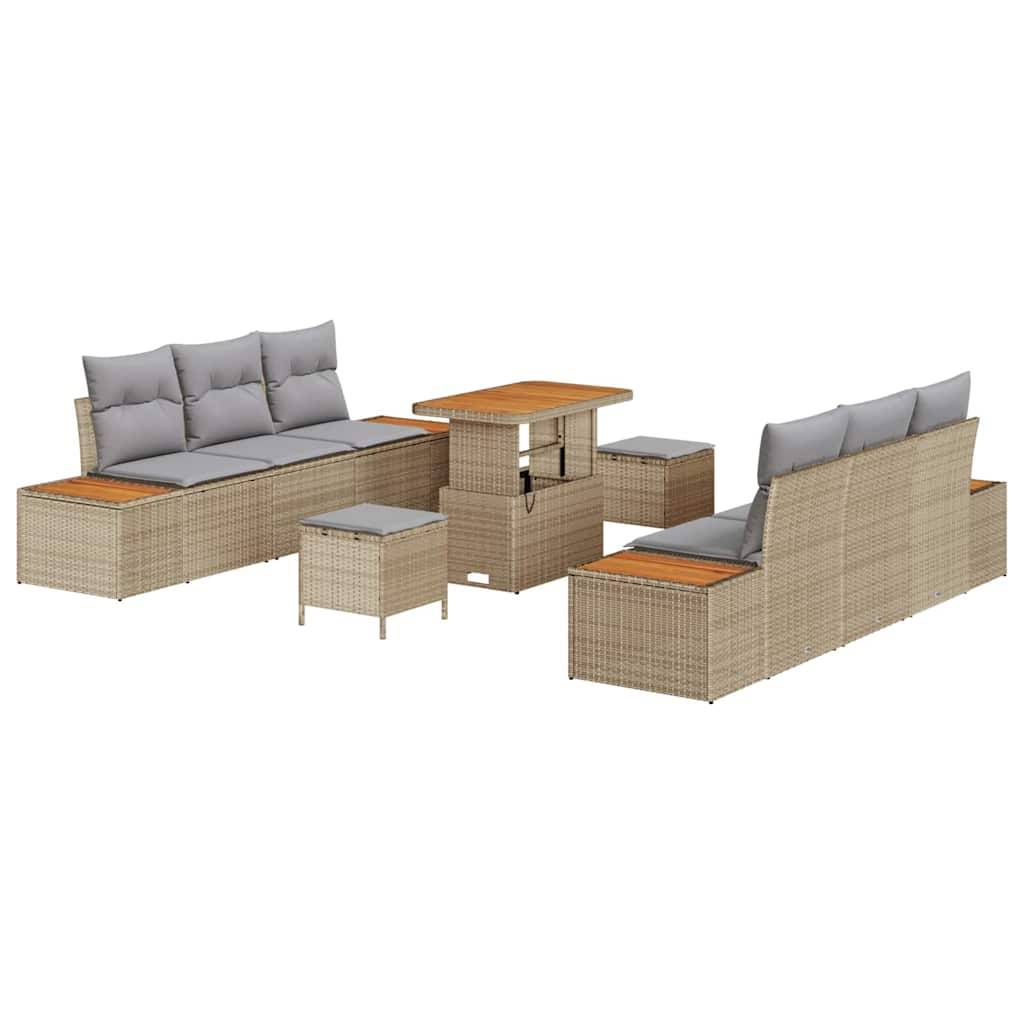 ComfortXL - Salon de jardin d'angle 8 personnes en polyrotin modulable pour grande terrasse Beige – ComfortXL Outdoor Living - Image 2