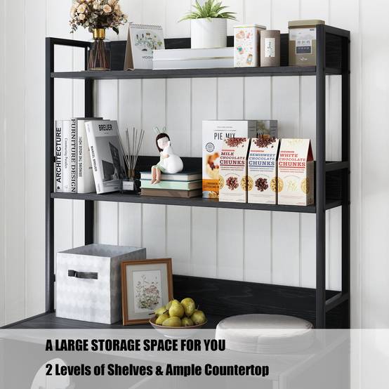 Meuble Cache Litière pour Chat Bois et Métal Maison de Toilette avec Étagères de Rangement Noir - ComfortXL Outdoor Living - Image 8