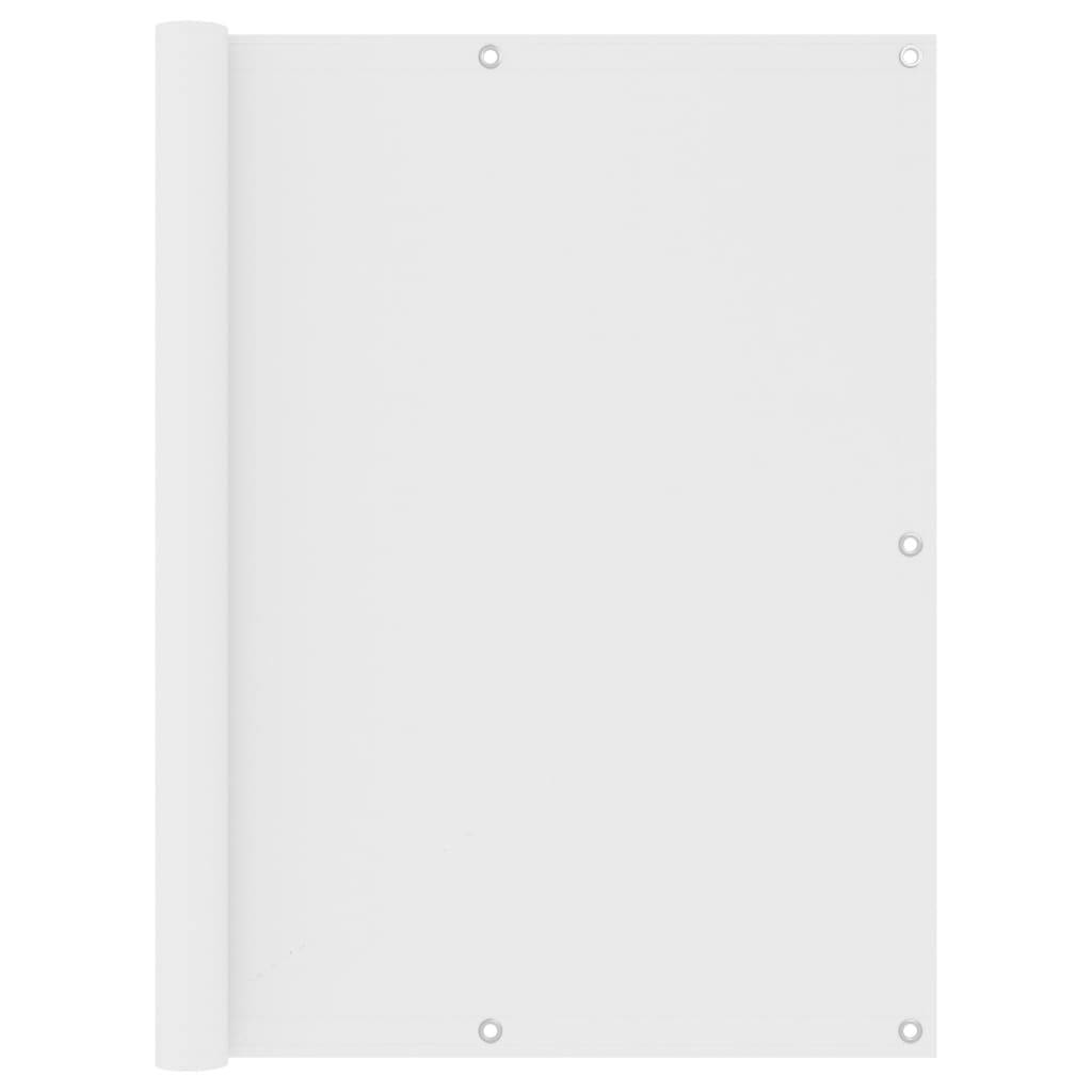 Helloshop26 - Écran de balcon brise pare vue protection confidentialité 120 x 300 cm tissu oxford blanc - Image 1