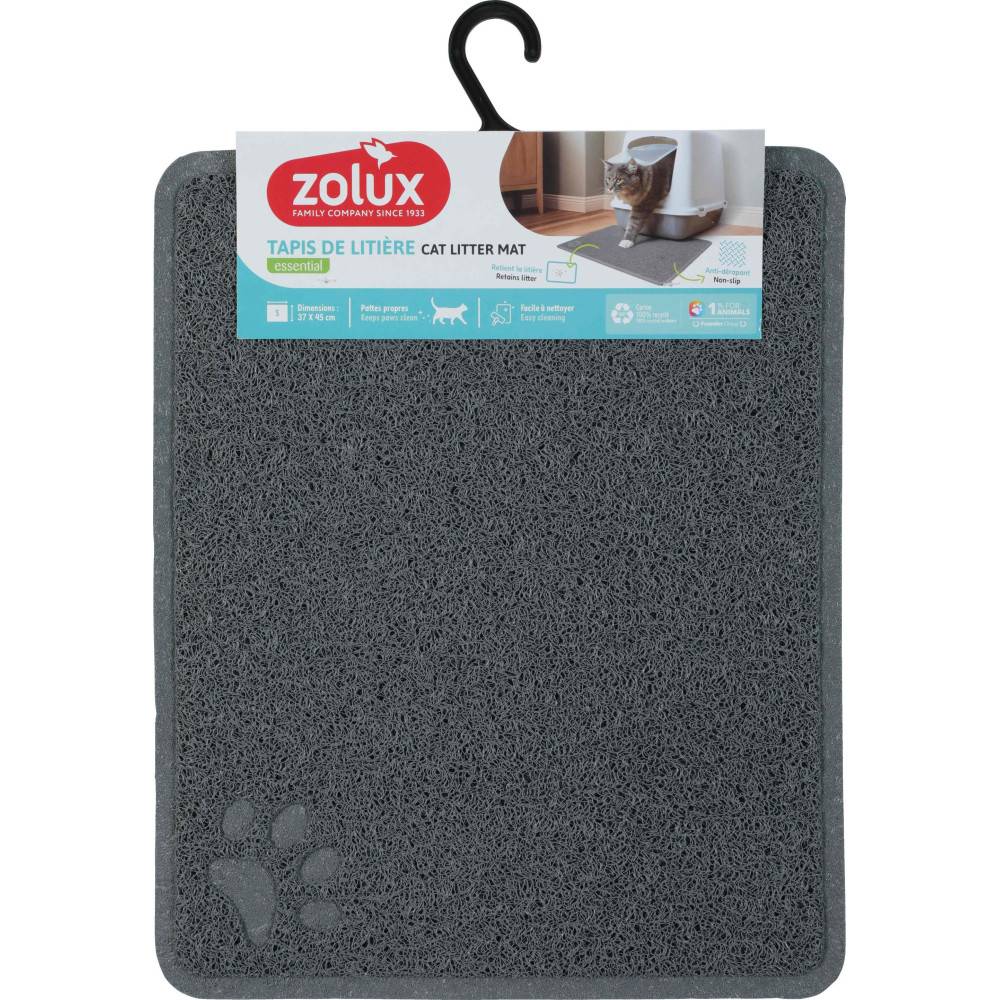 Zolux - Tapis d'hygiène 37 x 45 cm gris pour maison de toilette chat - Image 2