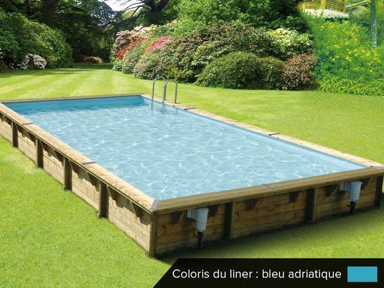Ubbink - Piscine bois Linéa 8,00 x 5,00 x 1,40 m - Liner bleu - Ubbink - Image 3