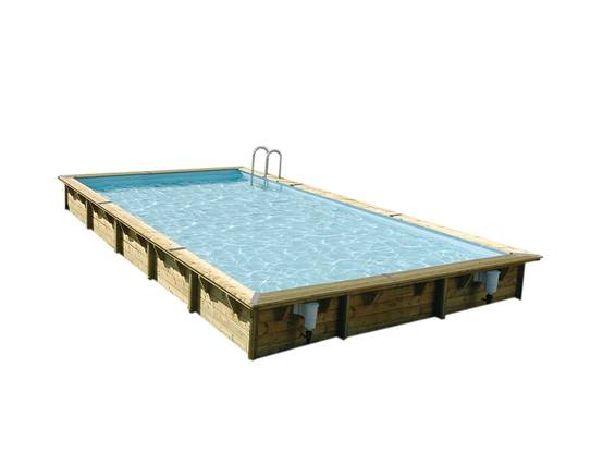 Ubbink - Piscine bois Linéa 8,00 x 5,00 x 1,40 m - Liner bleu - Ubbink - Image 2