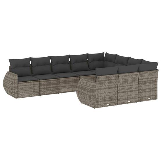 ComfortXL - Salon de jardin bas 10 places en résine tressée confortable modulable Gris Anthracite – ComfortXL Outdoor Living - Image 2