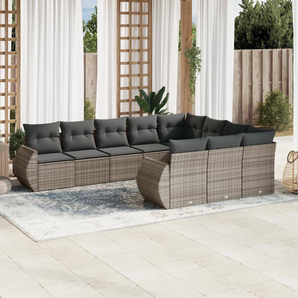 ComfortXL - Salon de jardin bas 10 places en résine tressée confortable modulable Gris Anthracite – ComfortXL Outdoor Living - Image 1