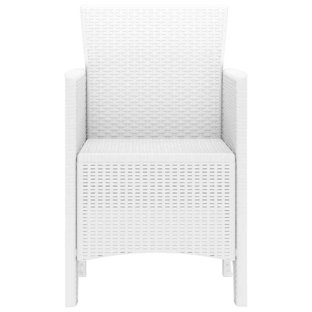 Chaise de jardin polypropylènes blanc 53 x 49 x 85 cm, Poids :24.6kg - PANGIVO - Image 6