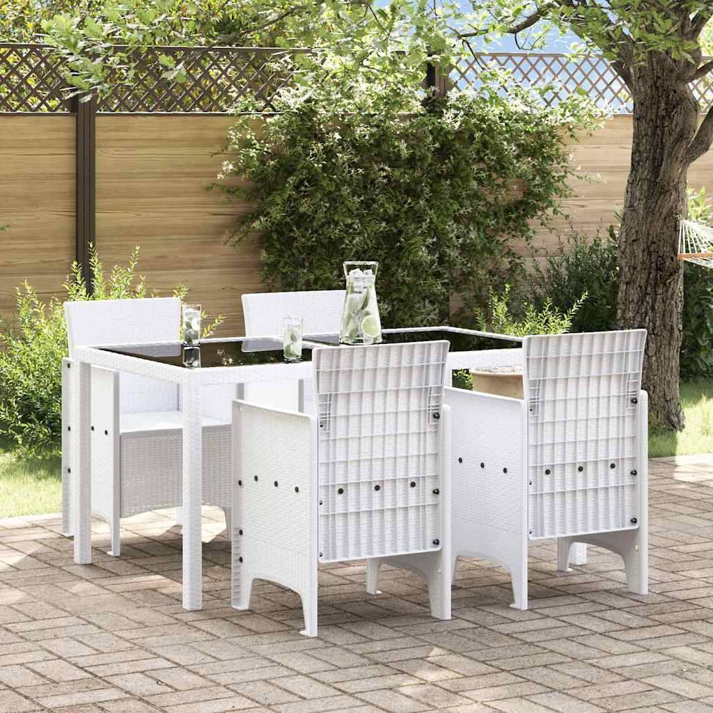 Chaise de jardin polypropylènes blanc 53 x 49 x 85 cm, Poids :24.6kg - PANGIVO - Image 1