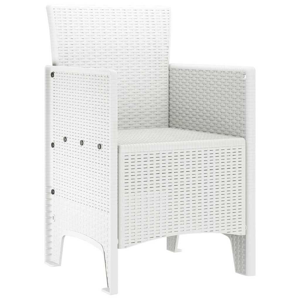 Chaise de jardin polypropylènes blanc 53 x 49 x 85 cm, Poids :24.6kg - PANGIVO - Image 4