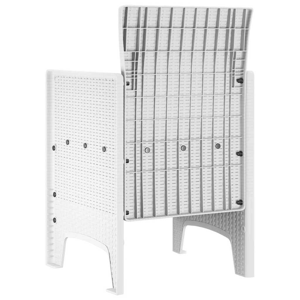 Chaise de jardin polypropylènes blanc 53 x 49 x 85 cm, Poids :24.6kg - PANGIVO - Image 5
