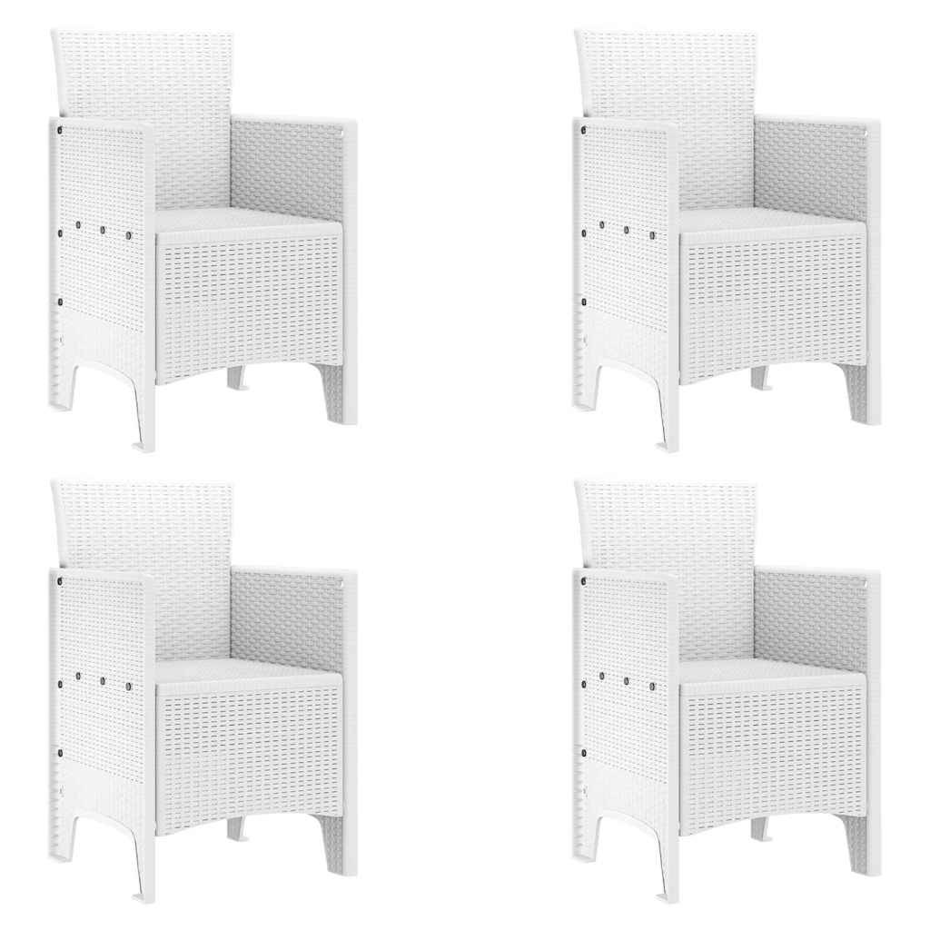 Chaise de jardin polypropylènes blanc 53 x 49 x 85 cm, Poids :24.6kg - PANGIVO - Image 2