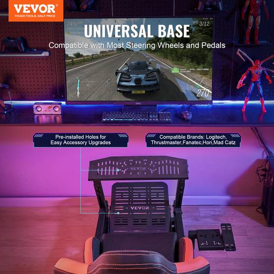 VEVOR Support de volant course robuste pour Logitech G923/G920/G29 charge 150 kg - Image 2