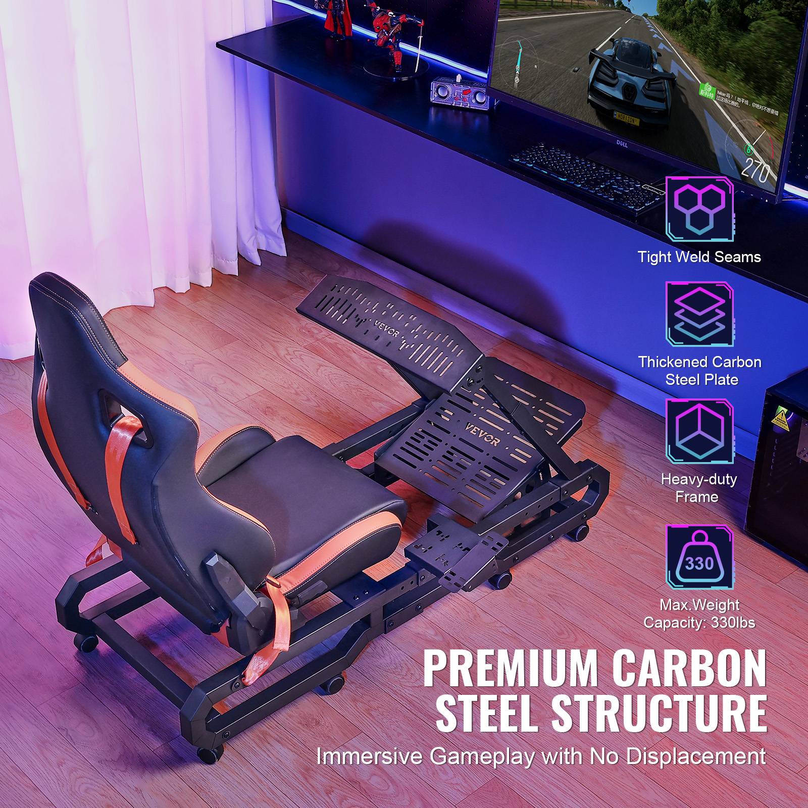 VEVOR Support de volant course robuste pour Logitech G923/G920/G29 charge 150 kg - Image 3
