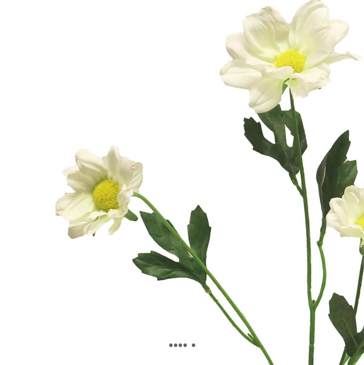 Artificielles - Marguerite artificielle en tige H 60 cm 4 têtes Blanc - couleur: Blanc neige - Image 3
