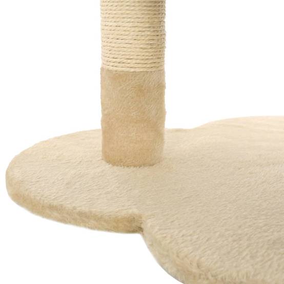 Arbre à chat sisal et peluche beige et marron 44 x 40 x 50 cm - PANGIVO - Image 7