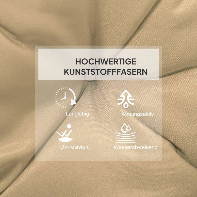Coussin d’assise en polyester, kaki, 98 x 50 x 8 cm - PANGIVO - Image 4