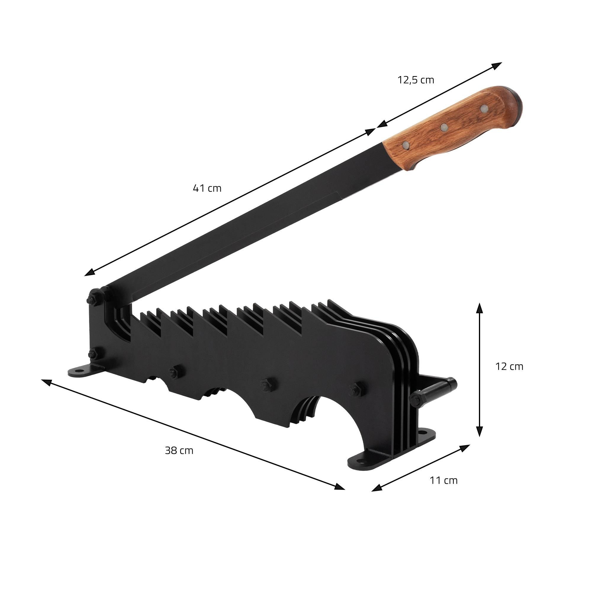 Couteau à copeaux fendeur de bûches fendeuse à main bois noir avec poignée - Image 8