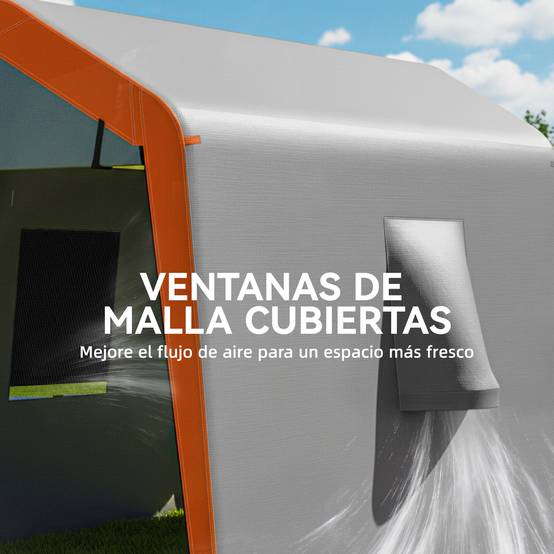 ComfortXL - Garage Portable Métal Galvanisé pour Moto et Vélo Étanche 2,4x1,8 m Gris Clair - ComfortXL Outdoor Living - Image 9