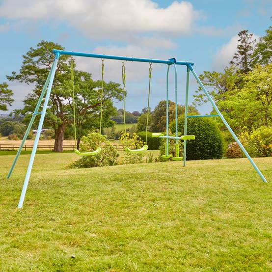Portique métal 2 balançoires - vis-à-vis - kit d'ancrage h185 cm - Image 7