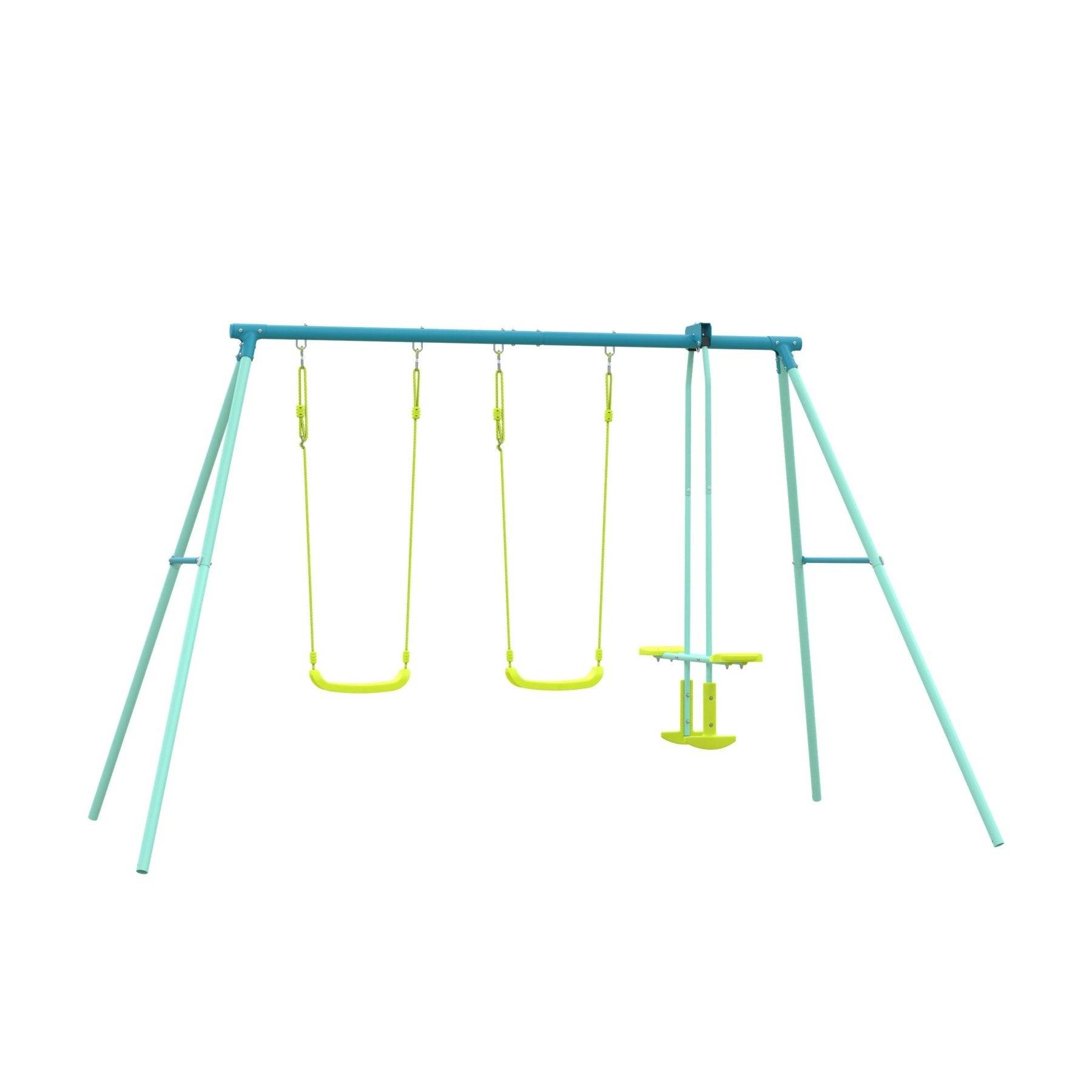 Portique métal 2 balançoires - vis-à-vis - kit d'ancrage h185 cm - Image 2